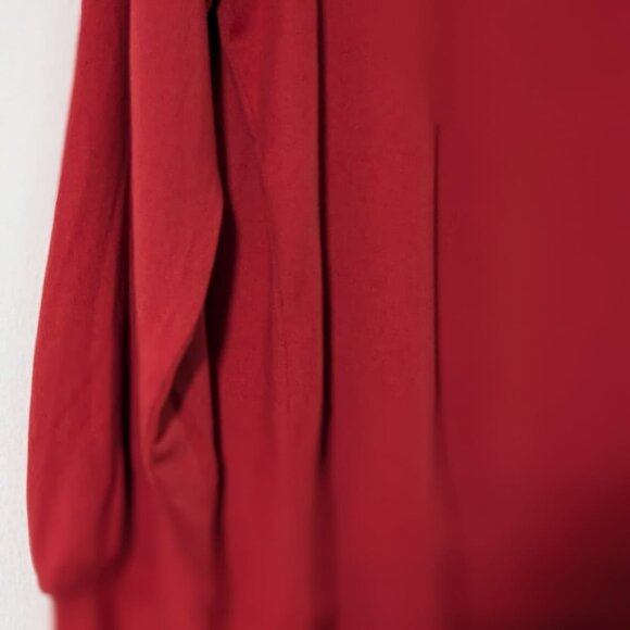 Retrology Sweater Womens Large Red Cable Knit Long Sleeve Round Neck Pullover - Picture 5 of 11